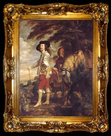 framed  Anthony Van Dyck Karl in pa hunting, ta009-2